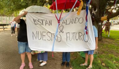 Nueva protesta en Huesca por la tala de árboles centenarios: "Nos han mentido"