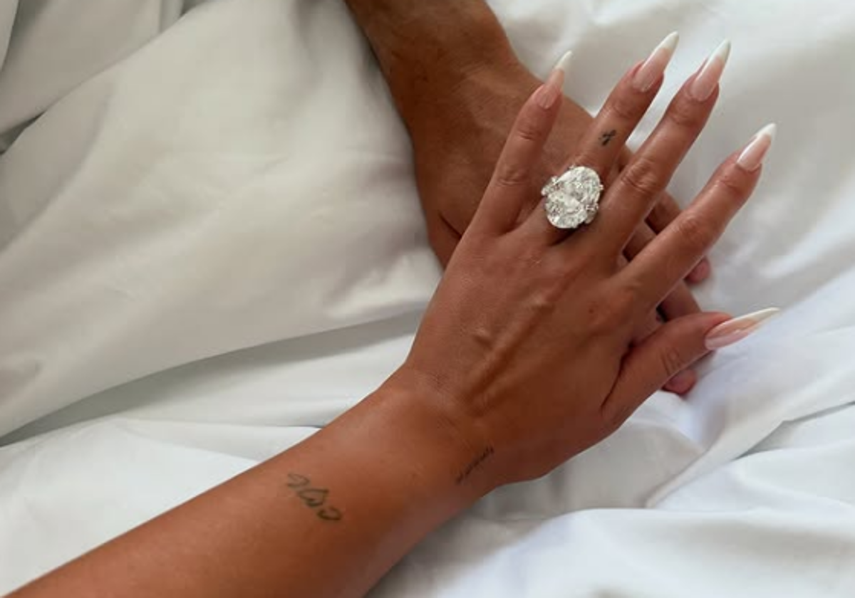 Imagen del anillo de compromiso de Georgina Rodríguez.
