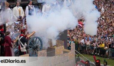 Cañonazo, recuerdo a los migrantes y protesta contra las corridas de toros en el arranque de la Aste Nagusia de Donostia