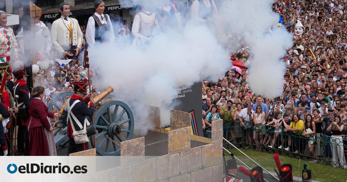 Cañonazo, recuerdo a los migrantes y protesta contra las corridas de toros en el arranque de la Aste Nagusia de Donostia