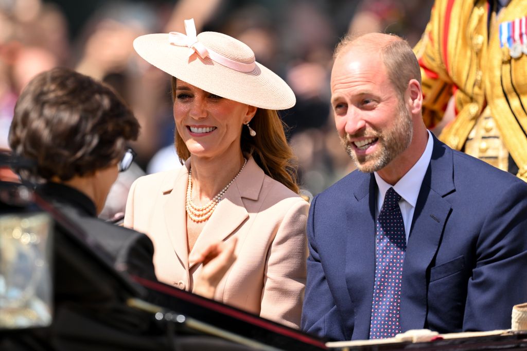 Kate Middleton junto al príncipe Guillermo en la visita de Estado de los Macron. 