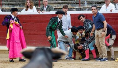 Angustia por la dramática cogida al novillero Alejandro Chavarri en Tafalla