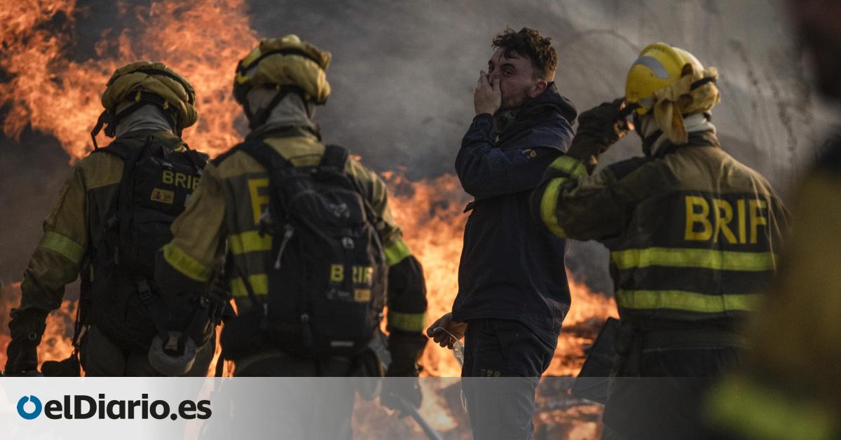 Vecinos evacuados y nuevos confinamientos por el fuego en Ourense, donde arden 23.700 hectáreas