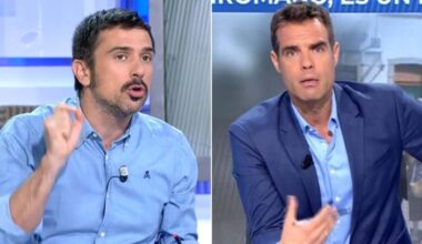 Una dura acusación de Ramón Espinar provoca un fuerte enganchón con el presentador David Aleman: "Eso que haces tú"