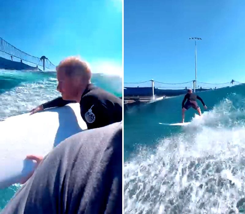 El príncipe Harry, dando clases de surf el pasado octubre