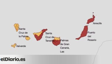 La Aemet actualiza sus avisos por calor hasta el martes, cuando habrá nivel naranja en Gran Canaria