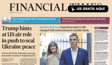 El 'Financial Times' destaca en su portada las causas judiciales contra Begoña Gómez
