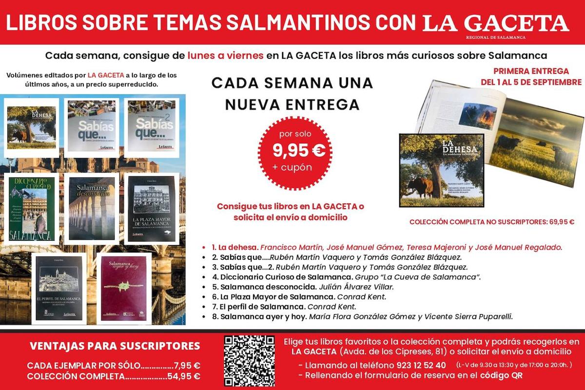 Consigue la colección «Libros sobre temas salmantinos» por sólo 9,95€/ejemplar