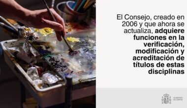 El Gobierno aprueba el real decreto que regula la composición y funciones del Consejo Superior de Enseñanzas Artísticas