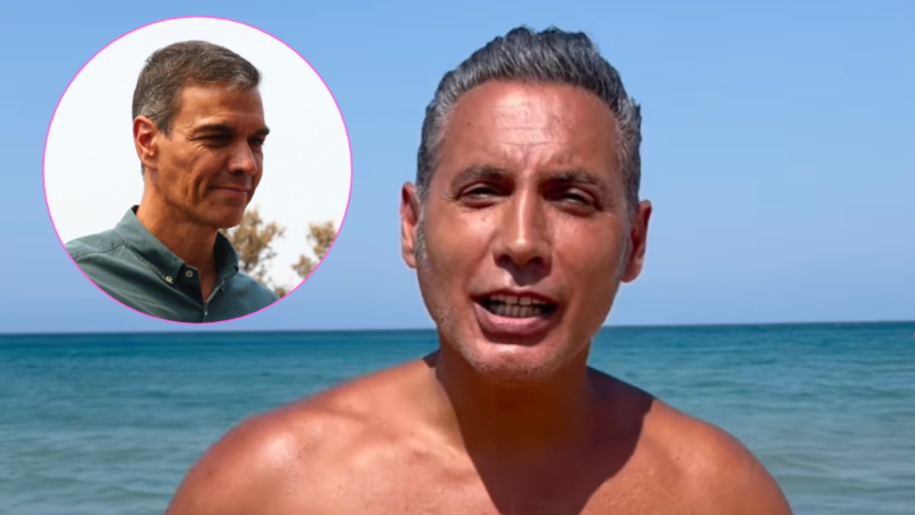 Pitingo atiza a Pedro Sánchez con tres objetos en la playa