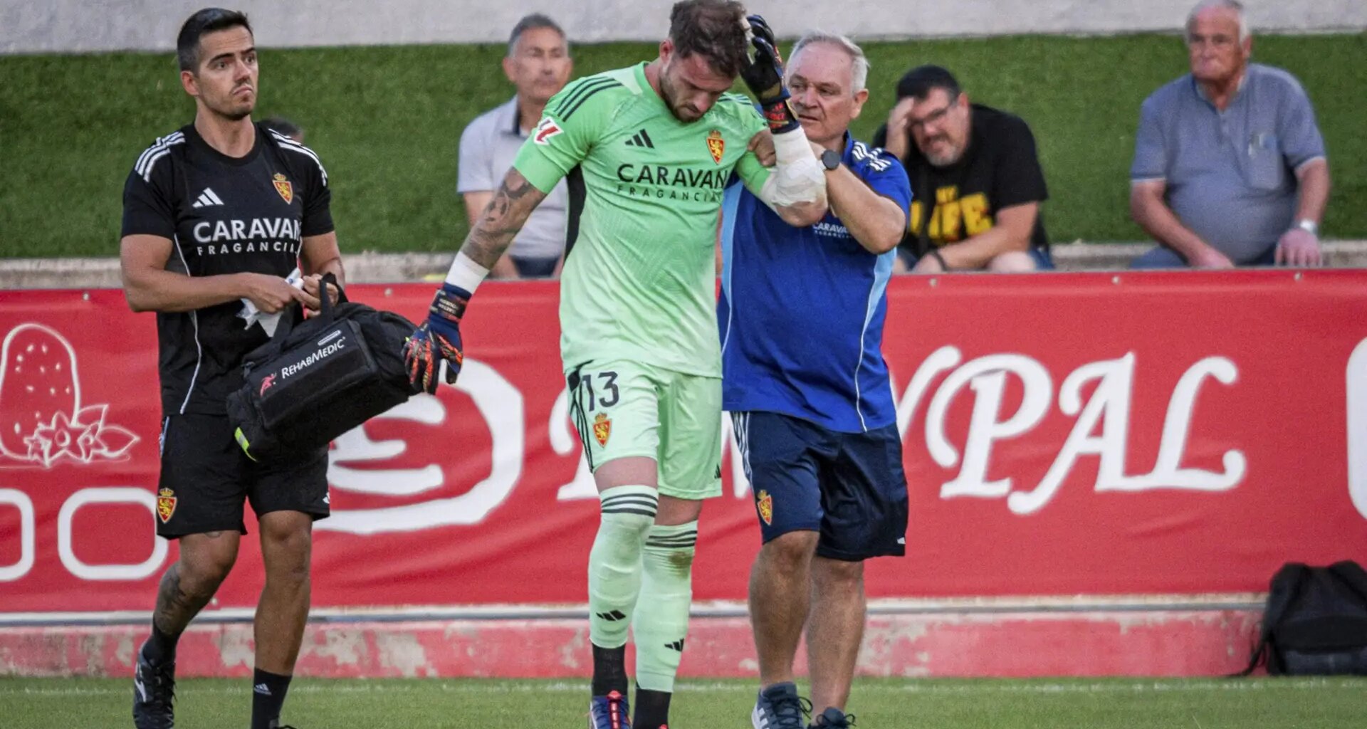 Una victoria del Real Zaragoza y cuatro accidentados en Tarazona