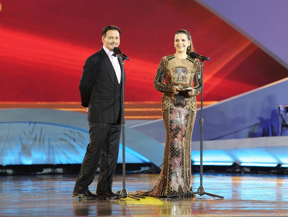 1st Hainan International Film Festival - Closing Ceremony sanya, china december 16: american actor johnny depp and french actress juliette binoche are seen onstage during the closing ceremony of 1st hainan international film festival on december 16, 2018 in sanya, hainan province of china. (photo by visual china group via getty images/visual china group via getty images)