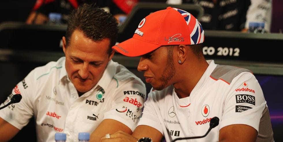 michael schumacher y lewis hamilton f1