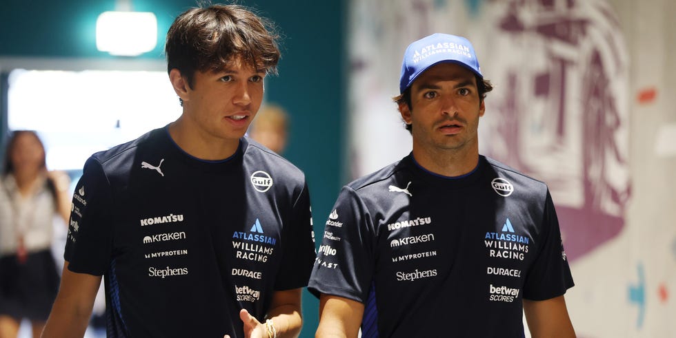 carlos sainz y alex albon williams f1