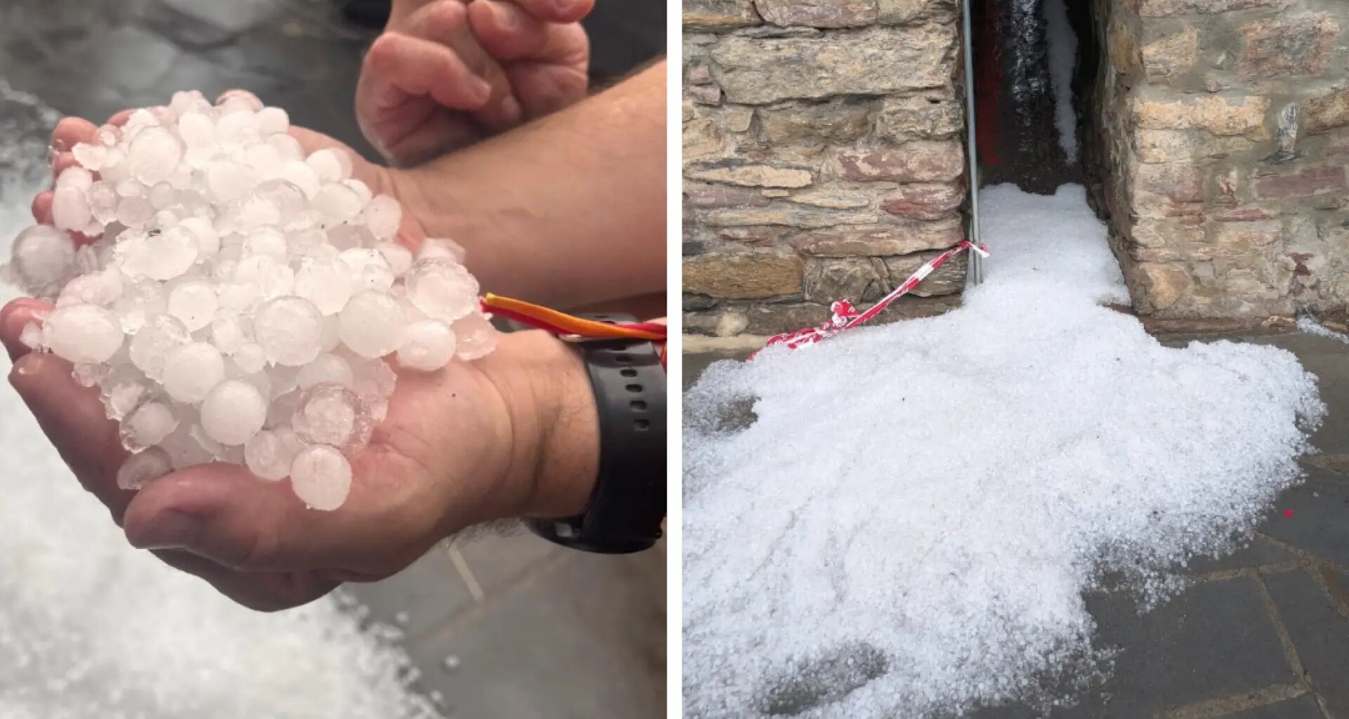 Las tormentas dejan hasta 70 litros en el Pirineo aragonés y granizo "como canicas"