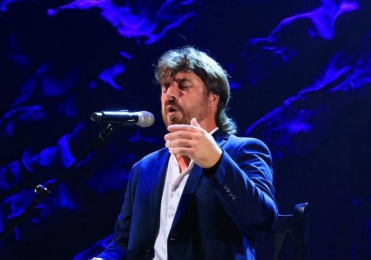 El cantaor de Ciudad Real, Gregorio Mora, en la final del Festival del Cante de las Minas