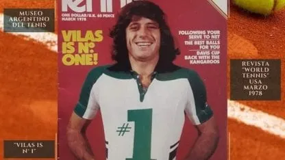 Guillermo Vilas fue destacado como el número 1 del mundo luego de la temporada de 1977 por la revista World Tennis (@MuseoArgTenis)