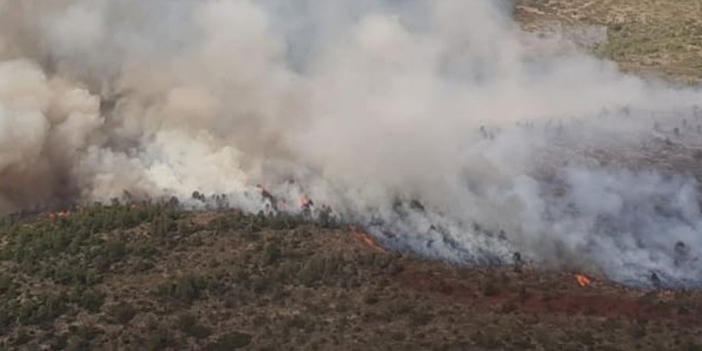 Mazón se desplaza al incendio forestal de Teresa de Cofrentes donde ya trabaja la UME