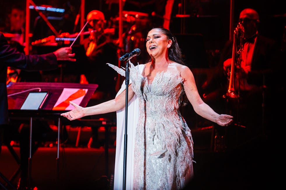 isabel pantoja durante su concierto en el festival starlite christmas