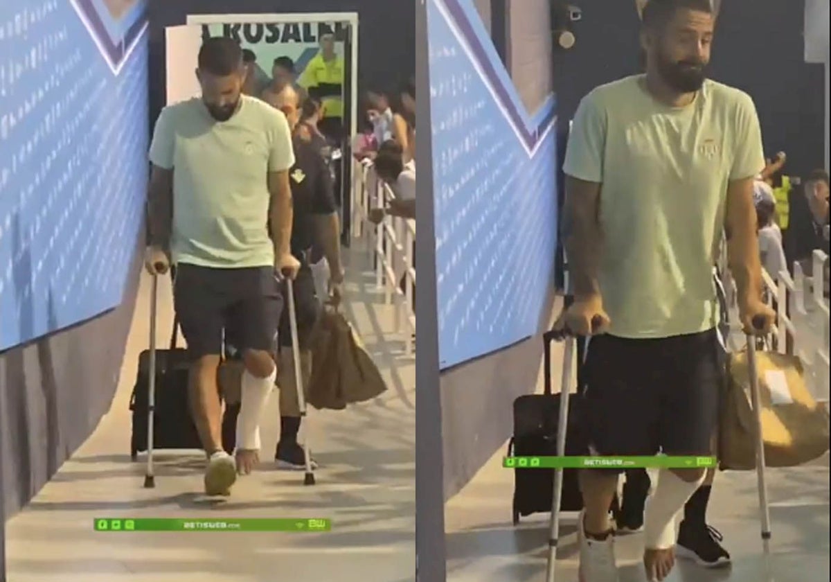 Isco sale en muletas de La Rosaleda tras el Málaga - Betis