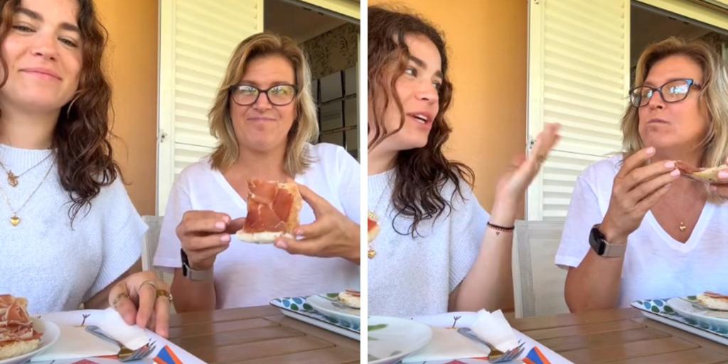Una estadounidense de viaje en España prueba por primera vez el jamón serrano y dicta sentencia: «Nosotros no lo tenemos»