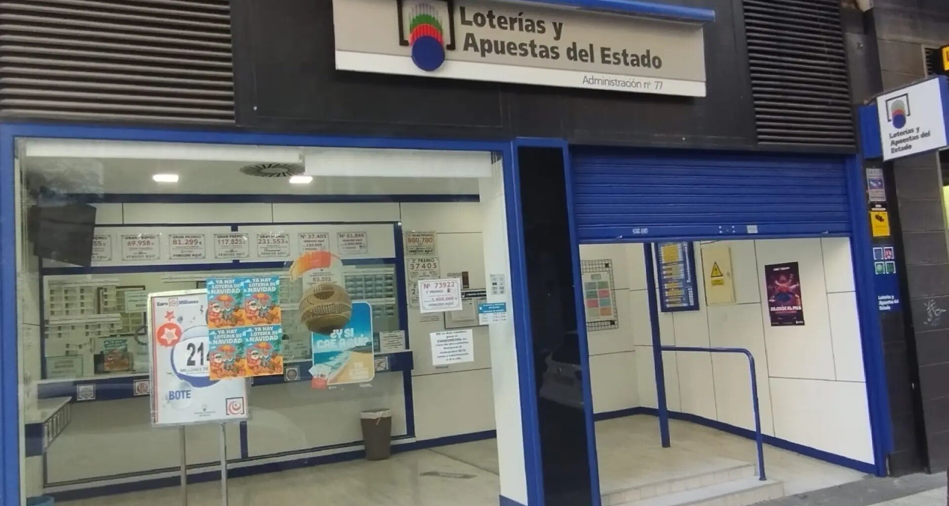 Una administración de Zaragoza reparte más de dos millones de euros en la Lotería Nacional