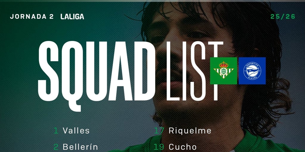 La convocatoria de Pellegrini para el Betis