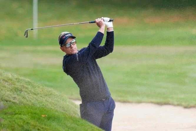 Luke Donald, durante la primera jornada del British Masters. (© Golffile | Steve Flynn)
