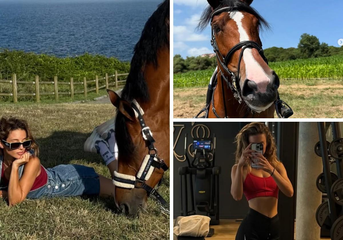 Las vacaciones de María Pedraza en Asturias: paseo a caballo en Luanco y hotel de lujo en Villaviciosa