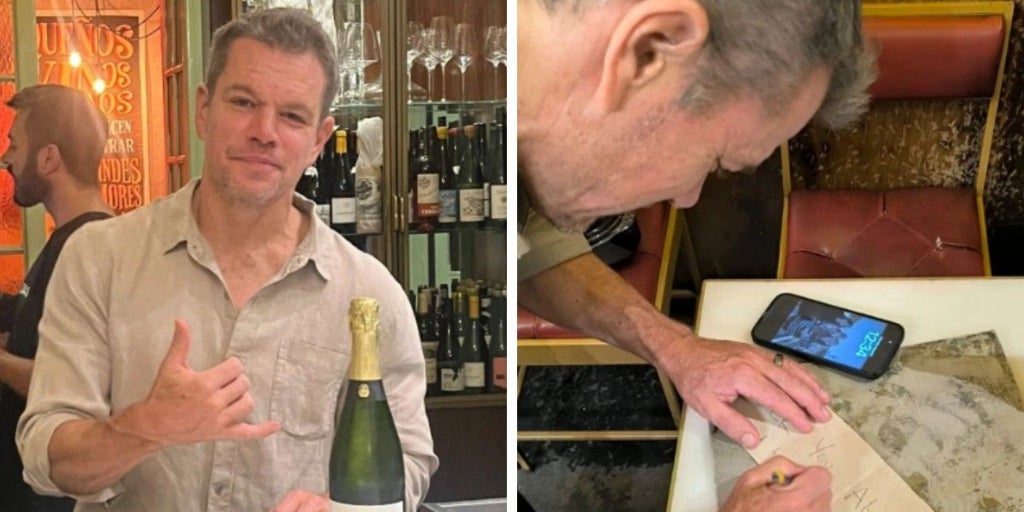 El sorprendente mensaje de Matt Damon al dueño de un restaurante de Barcelona tras su visita: «Tienes que trabajar más»