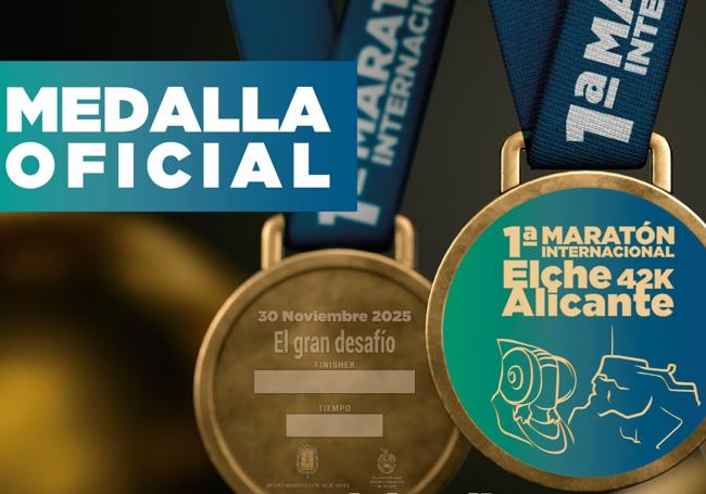 La I Maratón Internacional Elche-Alicante incorpora en sus medallas la Dama y la Cara del Moro