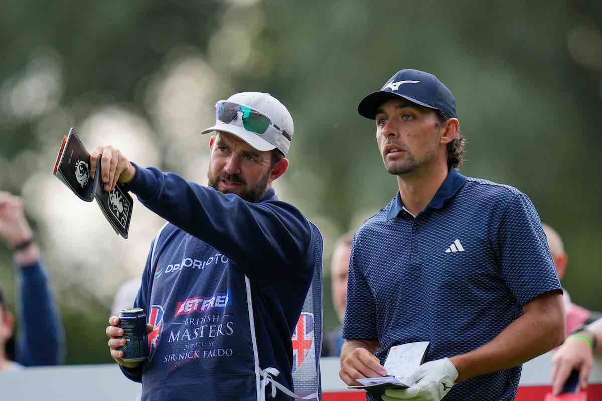 Marco Penge, durante su espectacular tercera jornada en el British Masters. (© Golffile