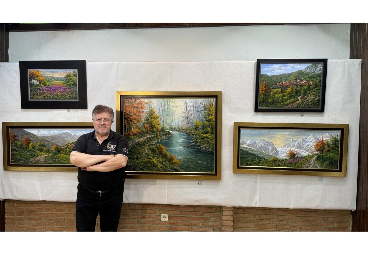 El pintor alicantino Joan Coloma expone su obra paisajística en Potes
