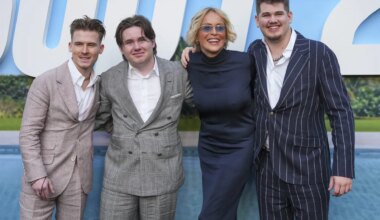 Sharon Stone posa por primera vez con sus tres hijos adoptivos