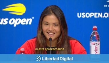 Raducanu se sonroja cuando le preguntan por el corte de pelo de Carlos Alcaraz