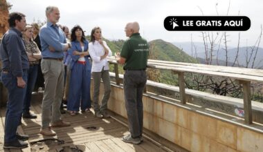 Felipe VI, «desolado» al ver la «dimensión de la tragedia» de los incendios en Las Médulas