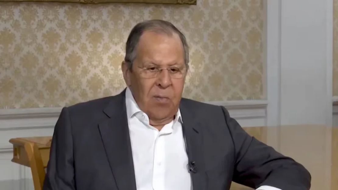El ministro de Asuntos Exteriores de Rusia, Sergei Lavrov, aparece en los medios estatales rusos el martes 19 de agosto.