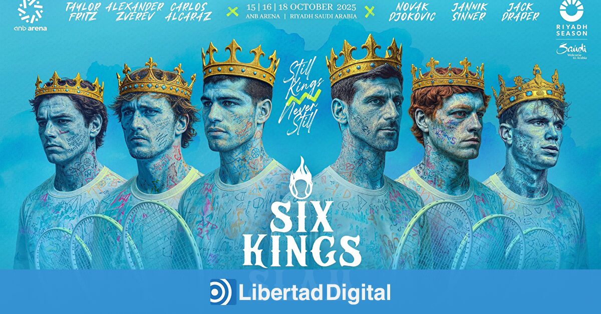Alcaraz, Djokovic y Sinner protagonistas del Six Kings Slam 2025