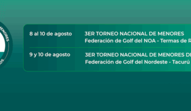 Se juegan los terceros Torneos Nacionales de Menores y Menores de 15 años