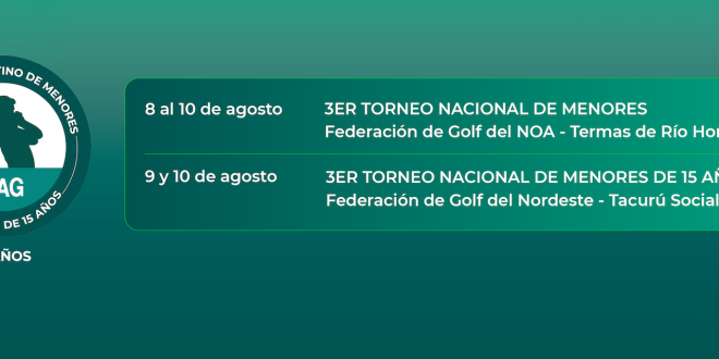 Se juegan los terceros Torneos Nacionales de Menores y Menores de 15 años