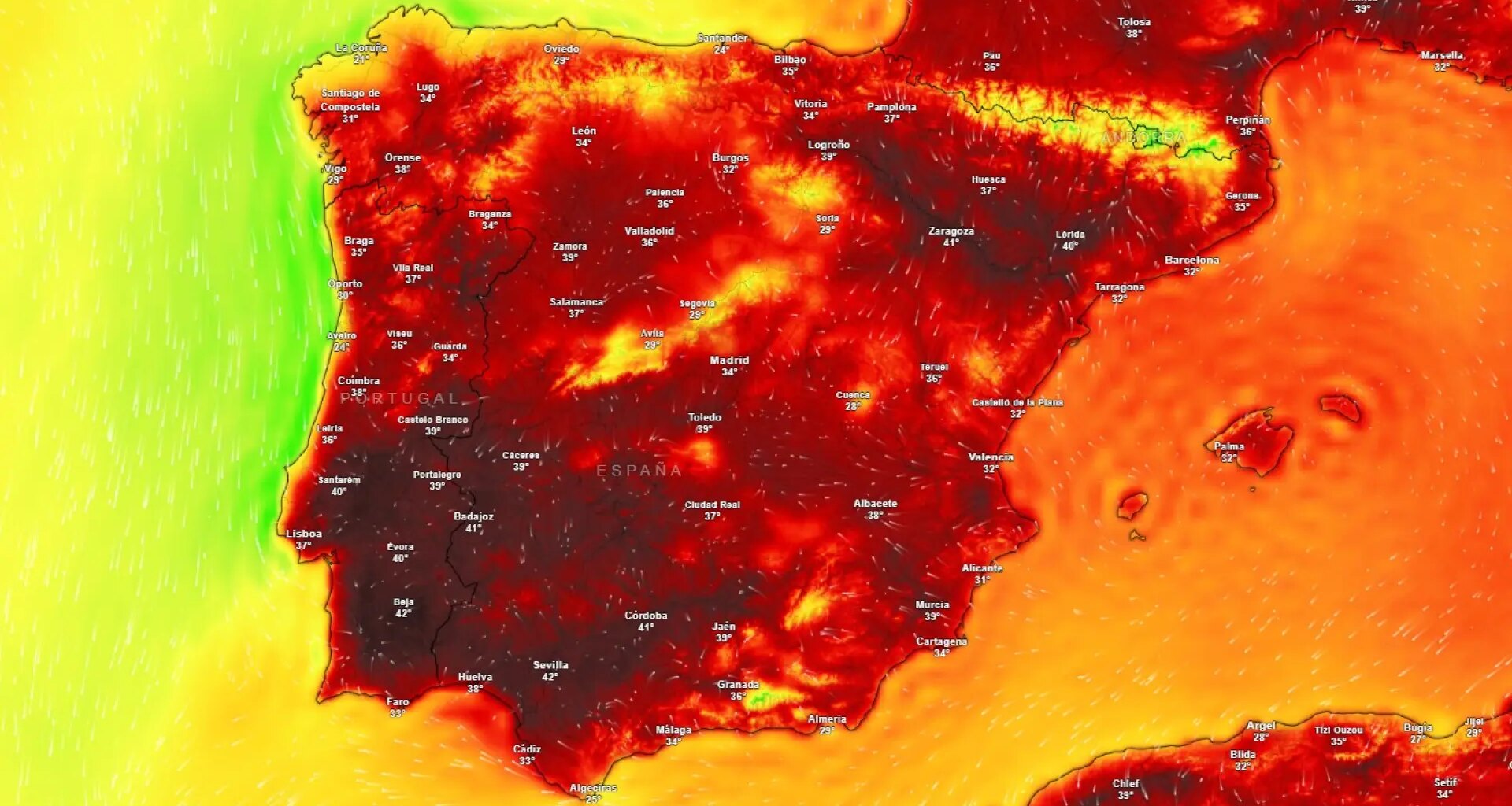 7 provincias superaron los 41ºC... y podría ir a más