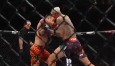 Así fueron los brutales puñetazos de Ilia Topuria a Charles Oliveira para ganar el título de peso ligero de la UFC