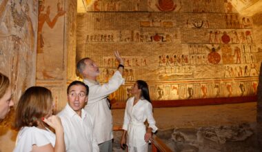Los reyes concluyen su viaje a Egipto con la visita de excavaciones arqueológicas