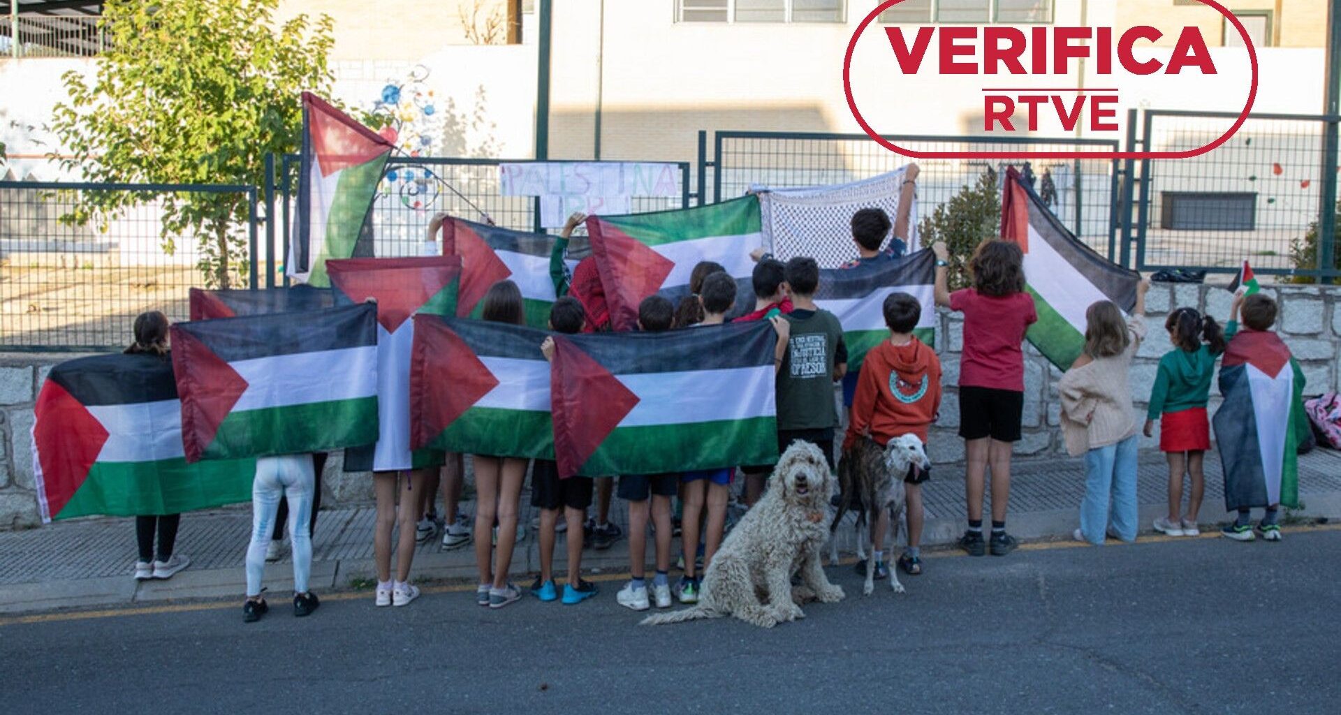 Banderas palestinas en colegios de Madrid: ¿se han prohibido?