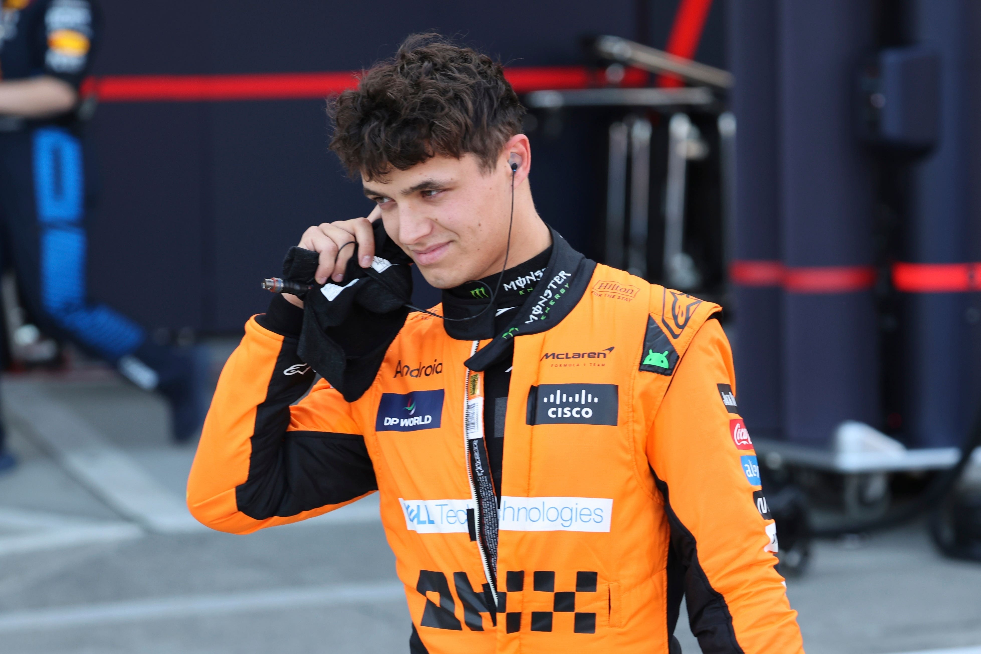 Lando Norris takes sprint pole in rain-drenched Shanghai qualifying session  | The Independent