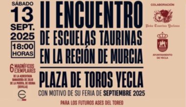 Yecla acogerá el II Encuentro de Escuelas Taurinas en la Región de Murcia