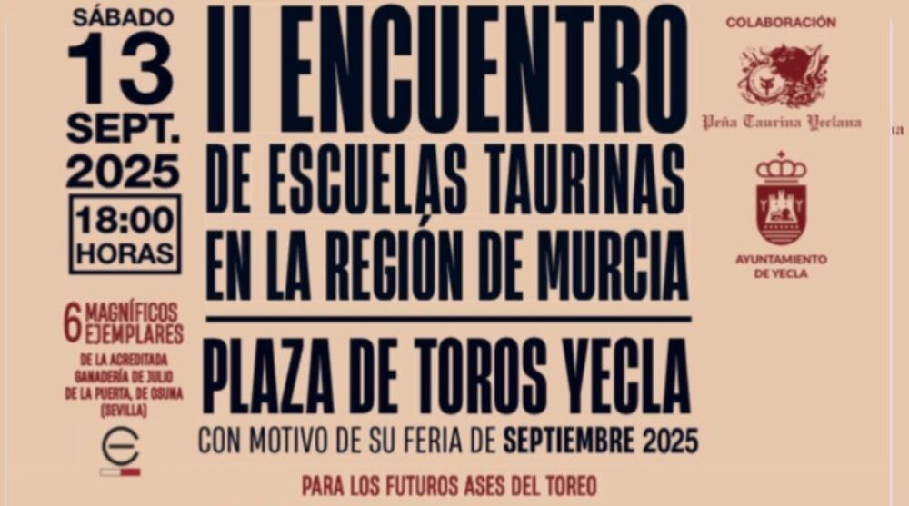 Yecla acogerá el II Encuentro de Escuelas Taurinas en la Región de Murcia