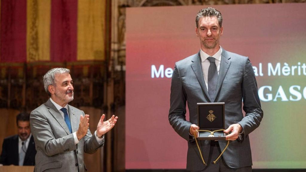 Pau Gasol durante un reconocimiento de Ayuntamiento de Barcelona