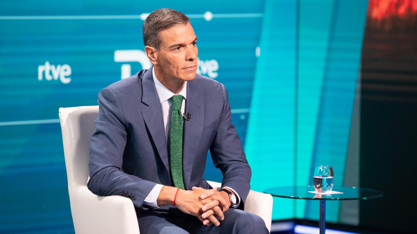 Pedro Sánchez en la entrevista de inicio de curso político.