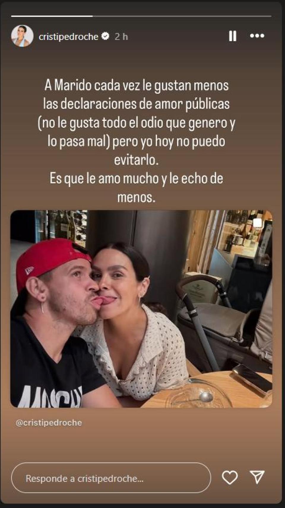 Cristina Pedroche, en su perfil de Instagram, junto a Dabiz Muñoz.